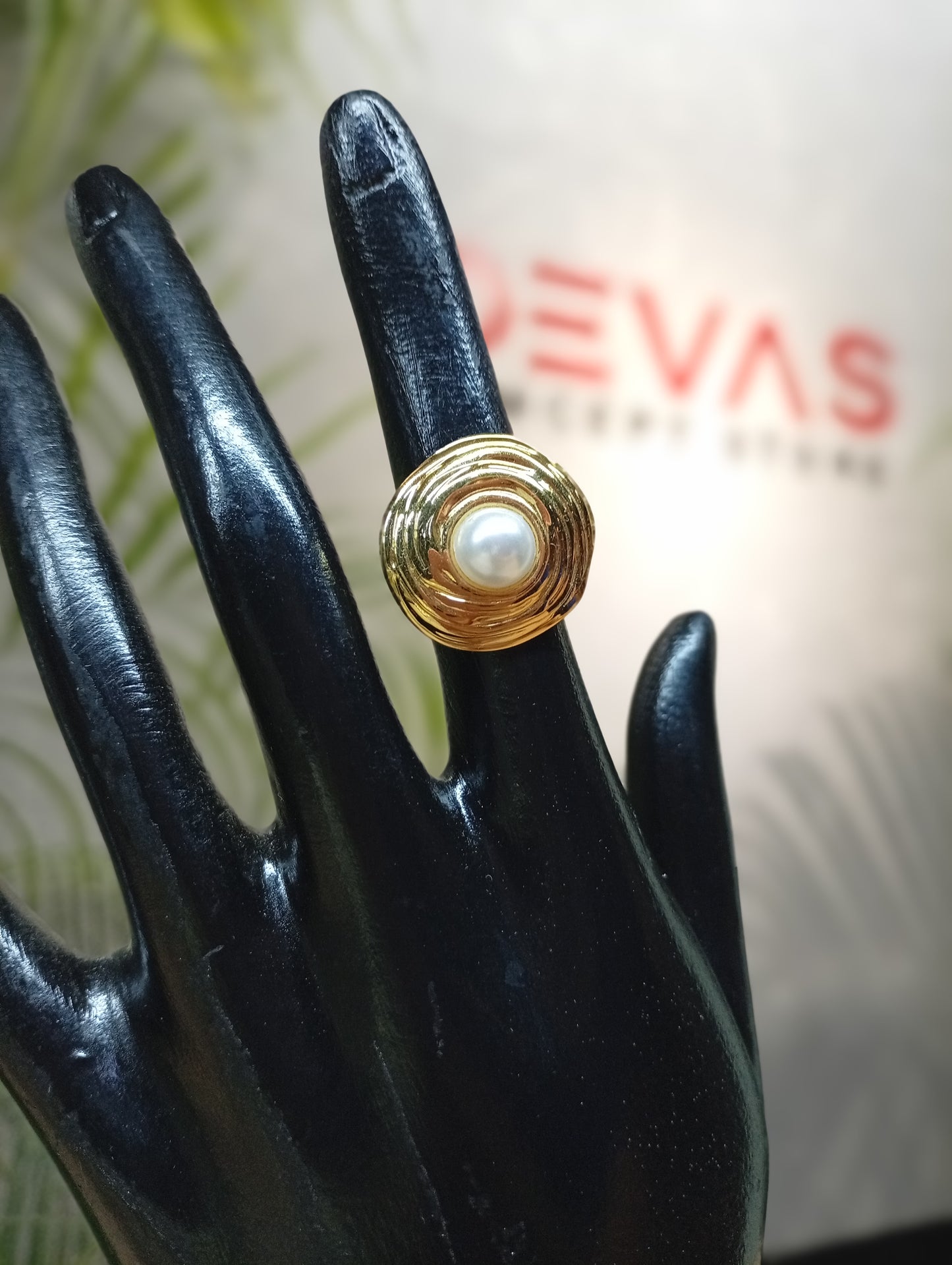 anillo perlado