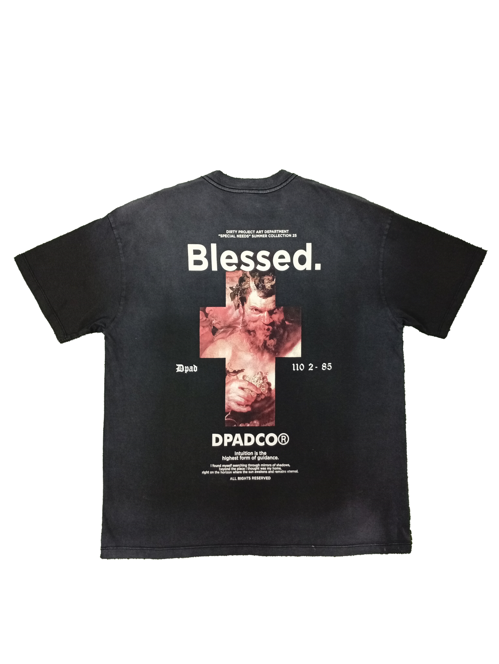 BLESSED PRINT TEE   .DP000066