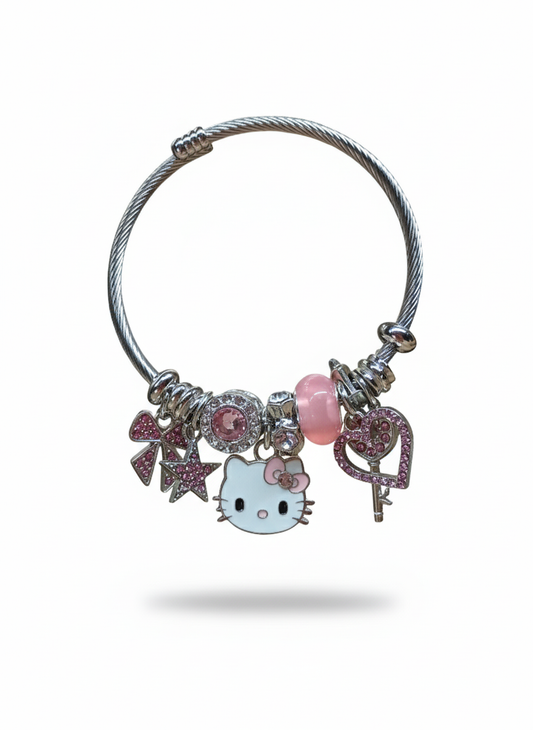 Pulsera Hello Kitty Plateado