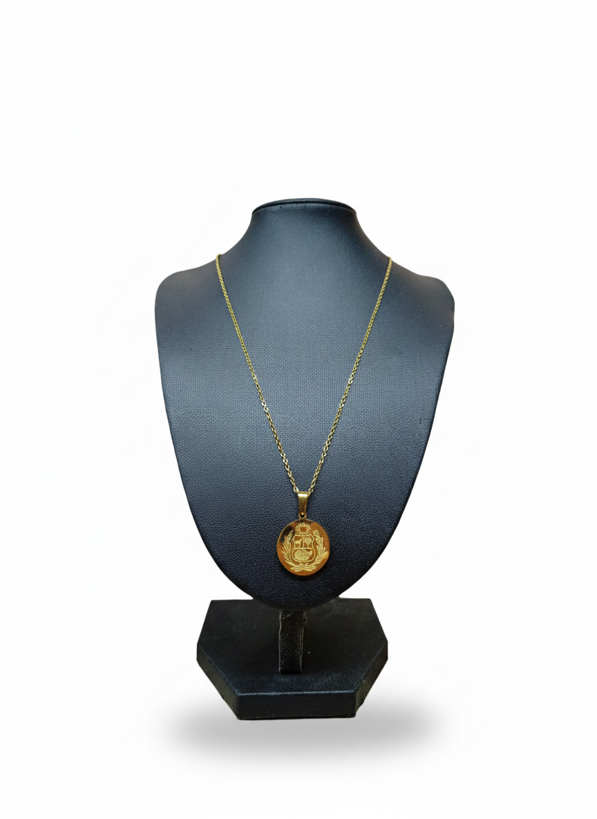 Collar Del Escudo Del Perú Dorado .ON000021