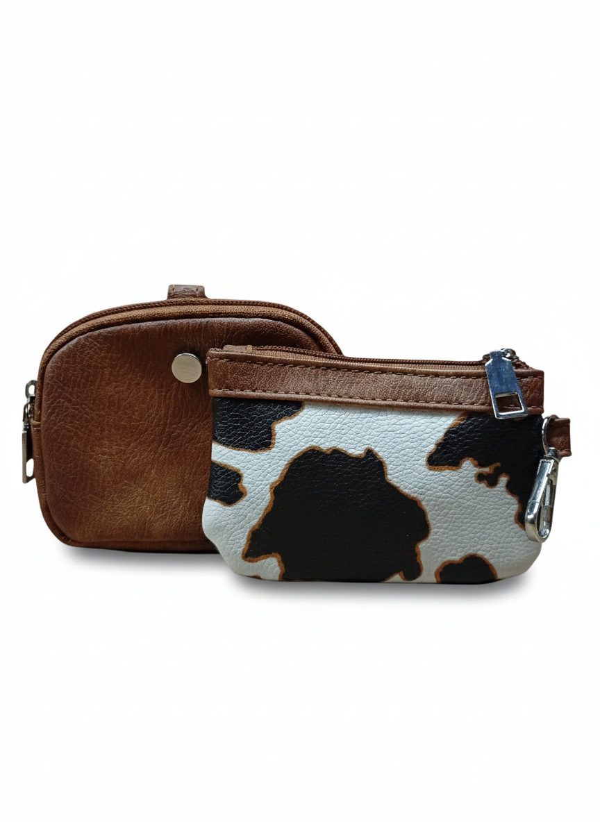 Monedero Con Diseño De Vaca F-black    .CH000097