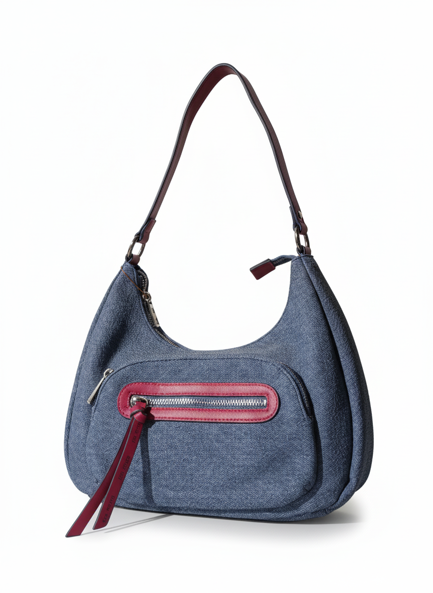 Amber Denim Hobo Bag  .CH000042