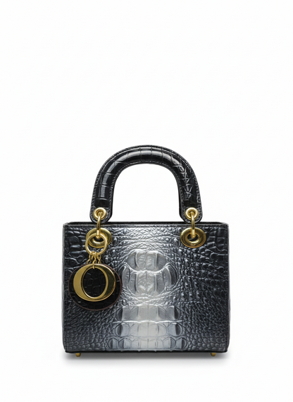 Dior Red Alligator Leather Medium Lady Dior Tote