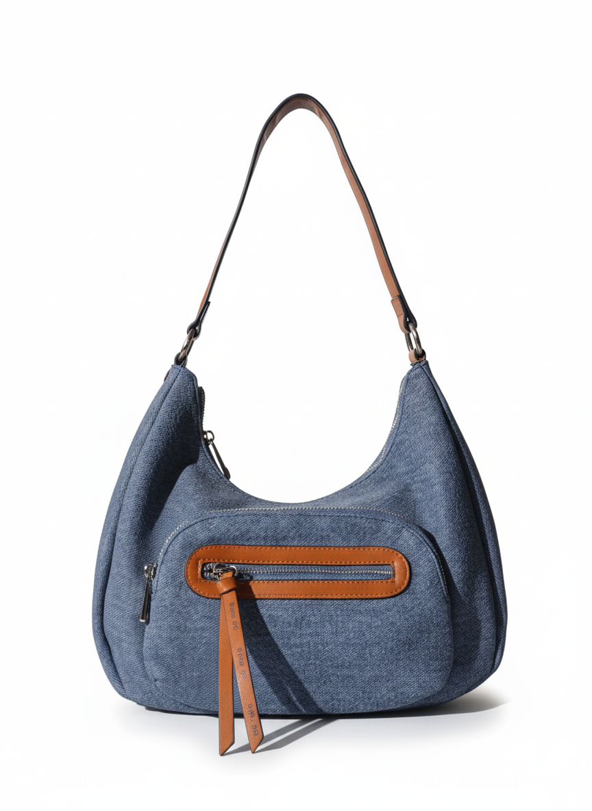 Amber Denim Hobo Bag  .CH000042