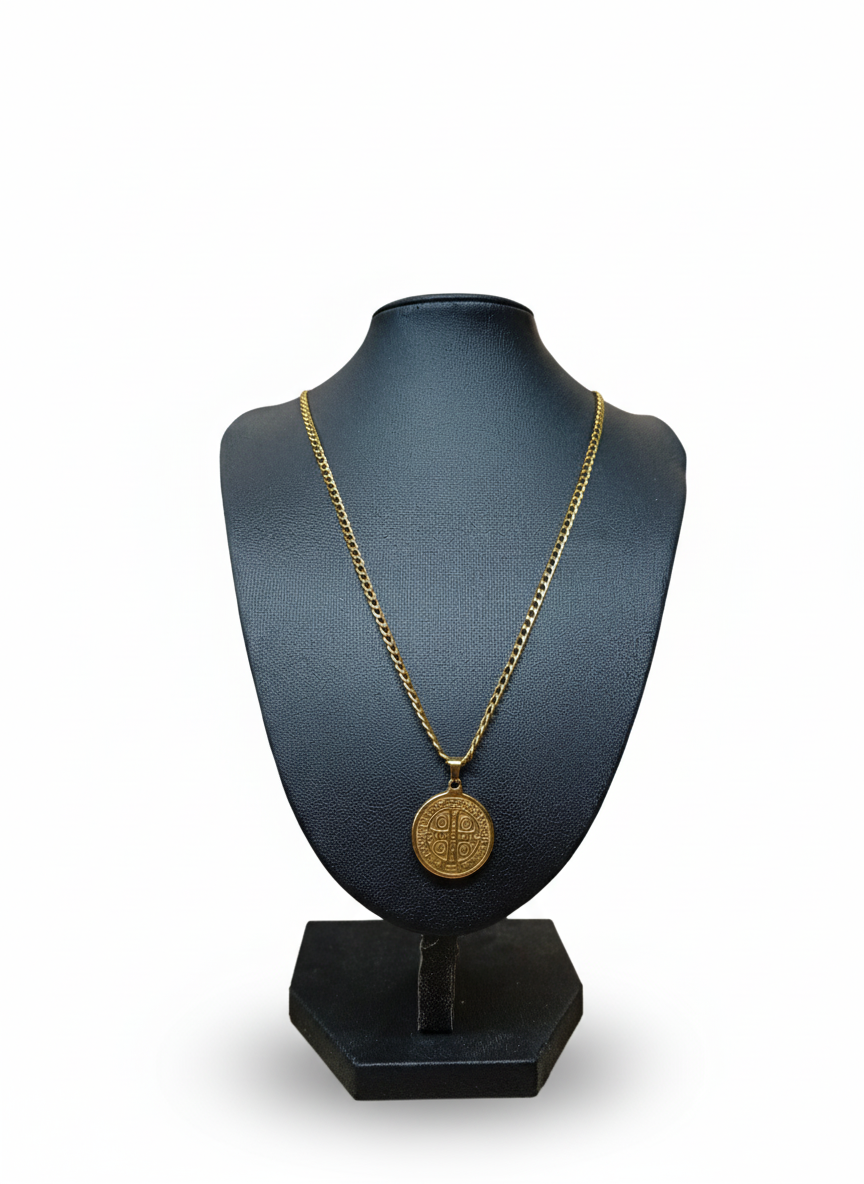 Collar Dorado De Cruz San Benito