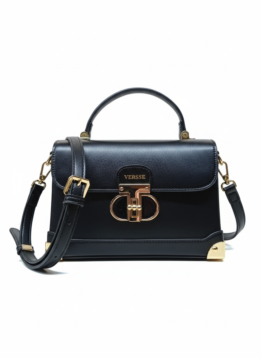 Women Black Messenger Bag .CH000007