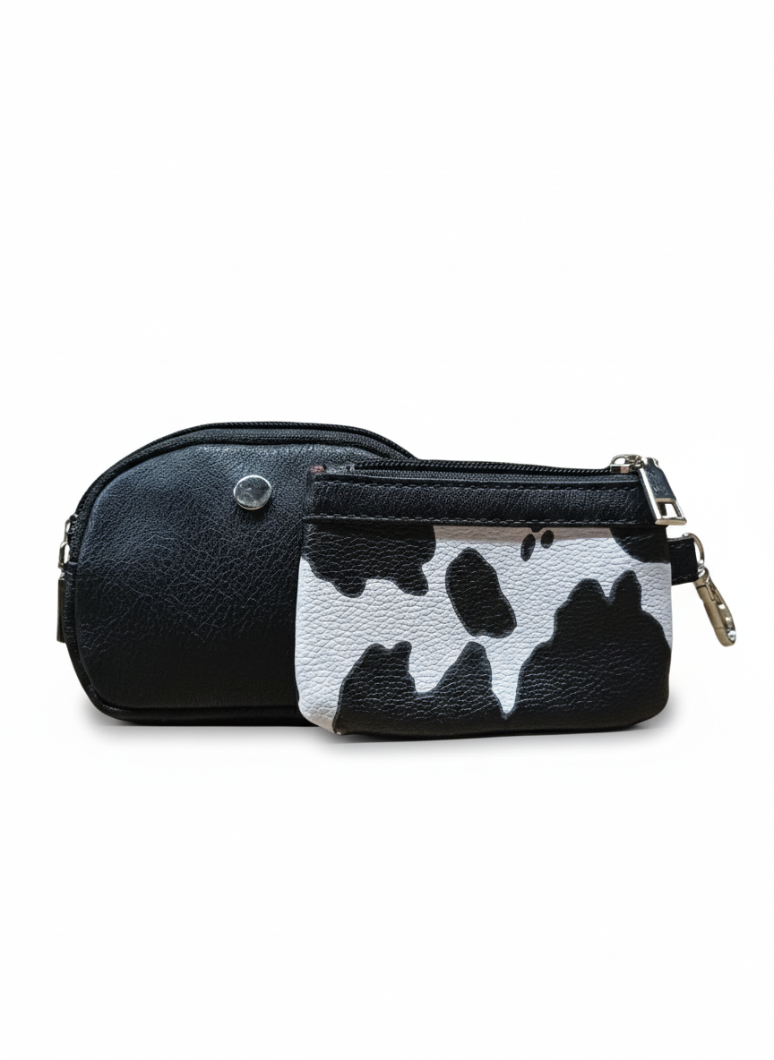 Monedero Con Diseño De Vaca F-black    .CH000097