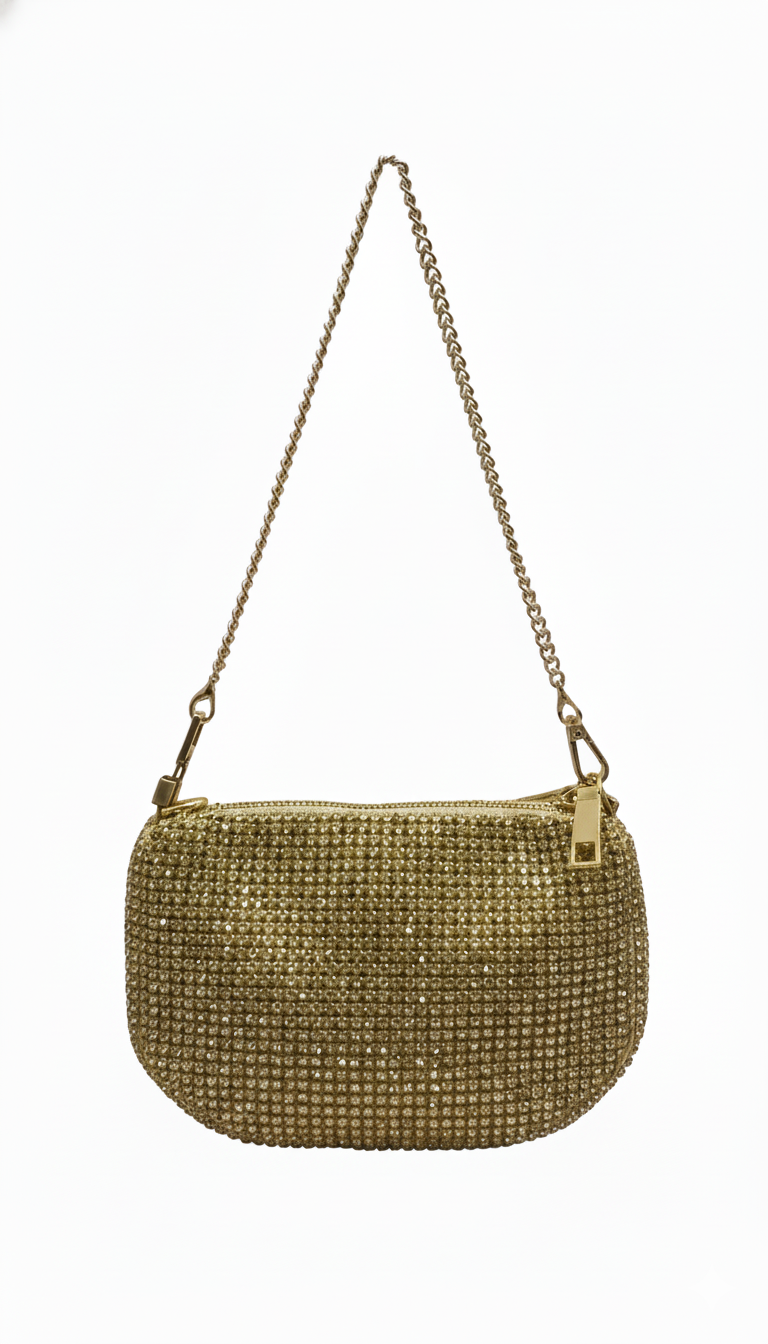 Mini Handbag With Rhinestones   .CH000112