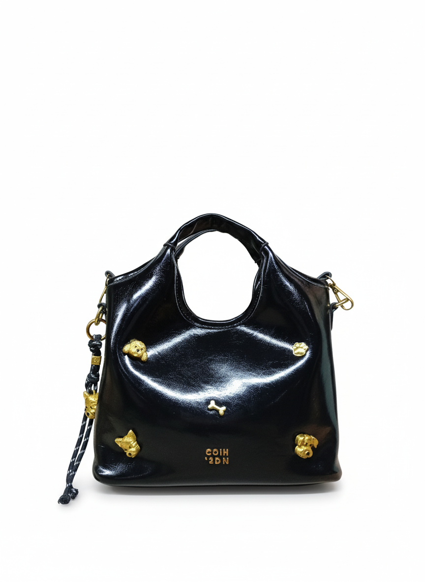 Women's Handbag, Large Capacity Soft Leather Shoulder Bag, Cute Dog Crossbody Bag   .DV000098