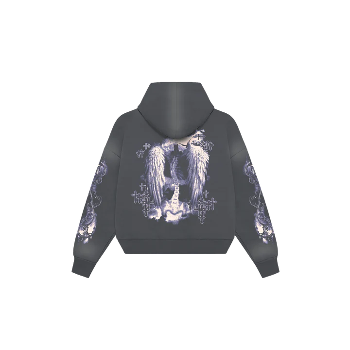 HOODIE CHARCOL WINGS COLLAPSE