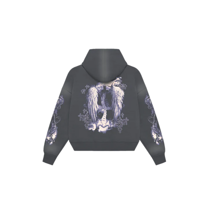 HOODIE CHARCOL WINGS COLLAPSE