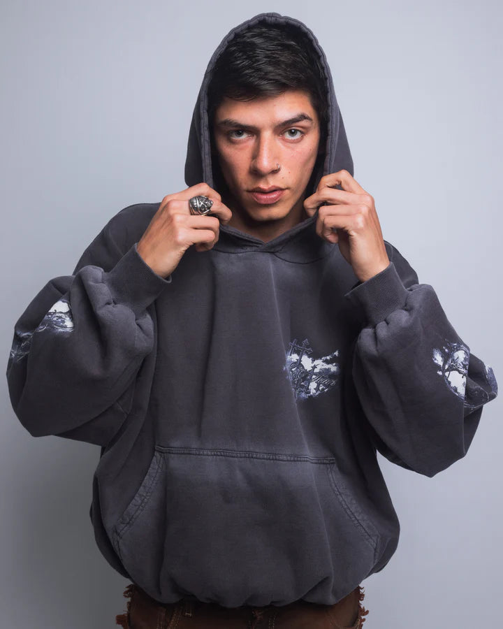 HOODIE CHARCOL WINGS COLLAPSE