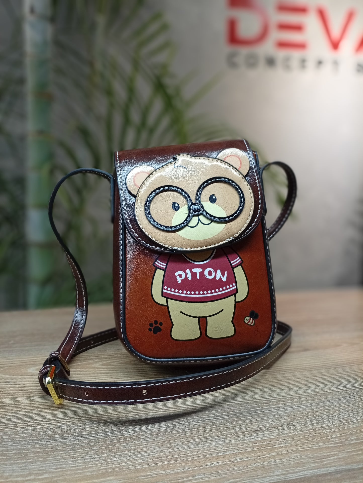 Shoulder Bag For Women Cute Bear Design Simple Fashion