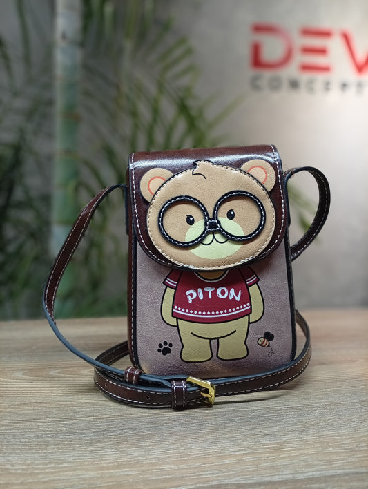 Shoulder Bag For Women Cute Bear Design Simple Fashion