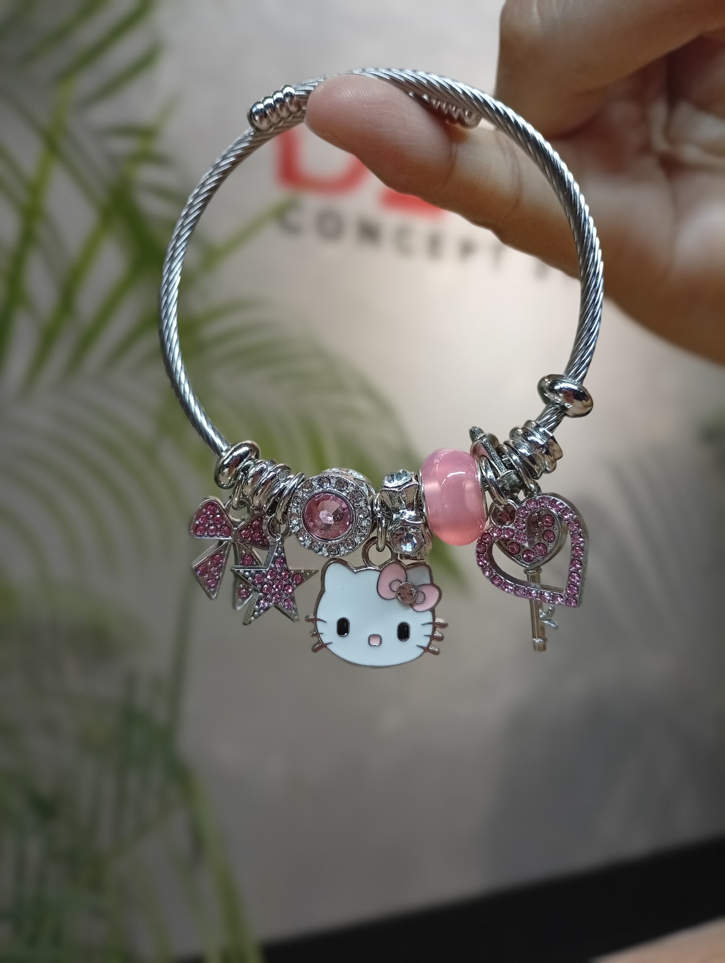 Pulsera Hello Kitty Plateado
