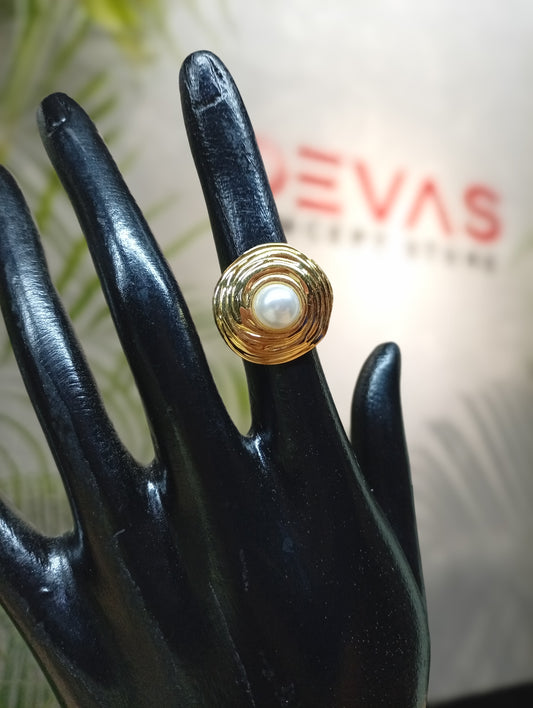 anillo perlado